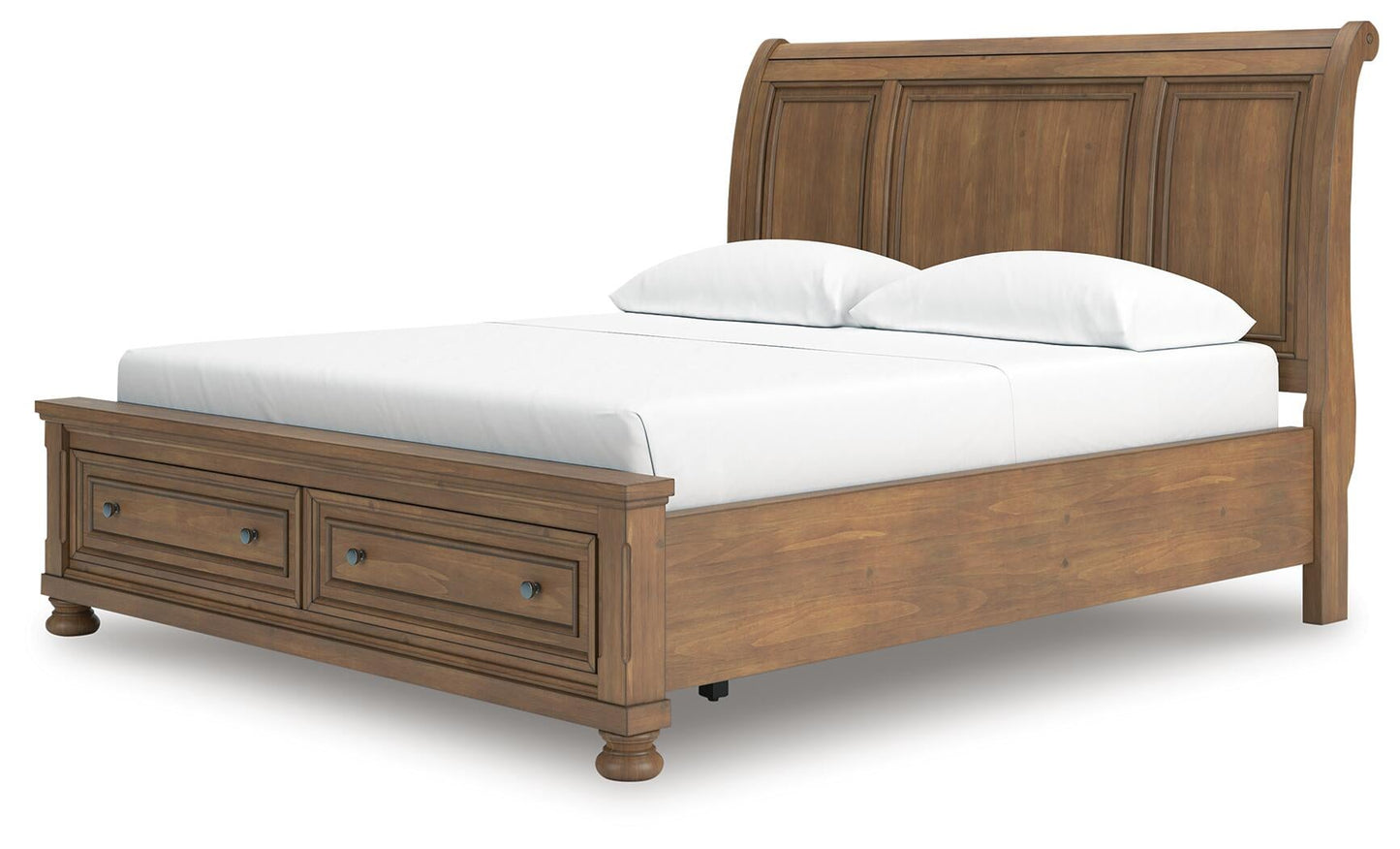 Feddinger California  Storage Sleigh Bed With Mirrored Dresser