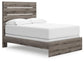 Graystorm  Panel Bed, Dresser And Mirror