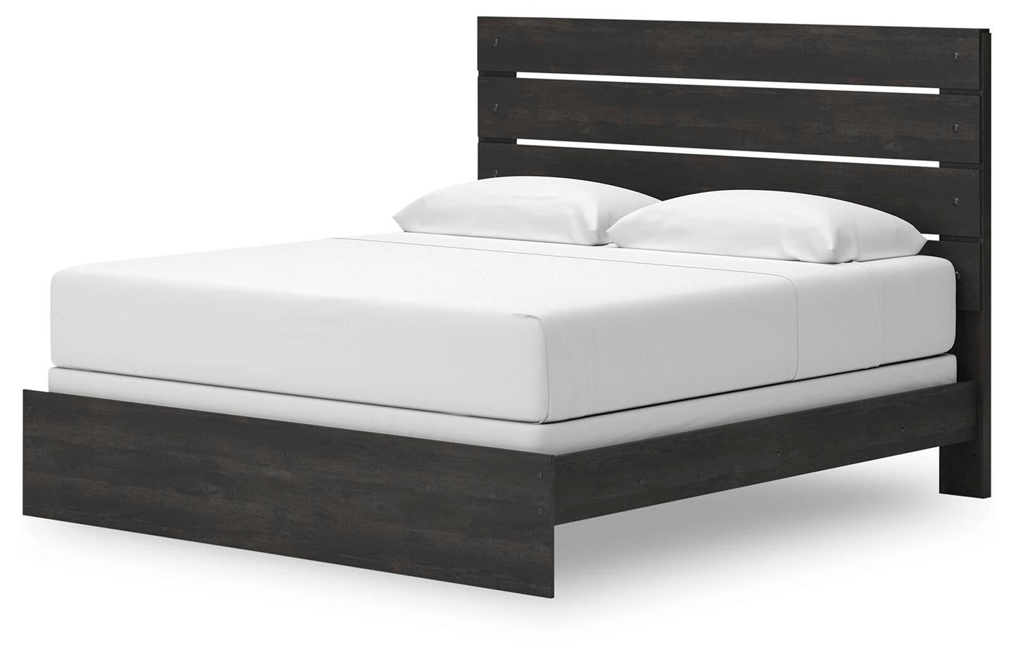 Cama con panel, tocador y espejo Hollivern