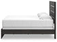 Cama con panel, tocador y espejo Hollivern