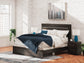 Cama con panel, tocador y espejo Hollivern