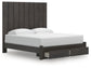 Cama Panel, Cómoda, Espejo y Mesita de Noche Fraluna