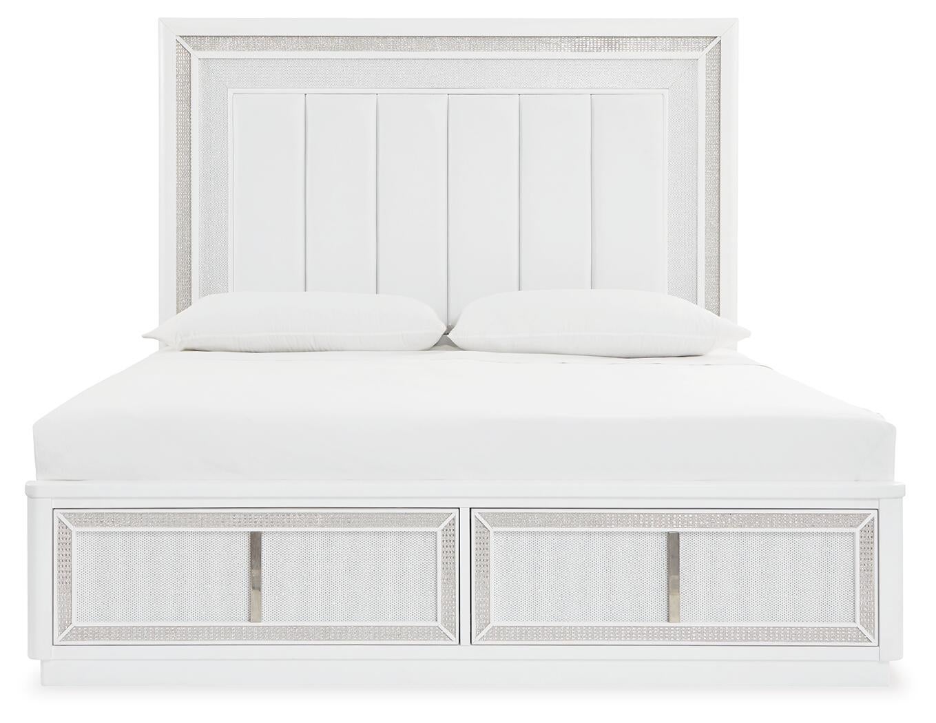 Chalanna  Upholstered Storage Bed, Dresser, Mirror, Chest And Nightstand