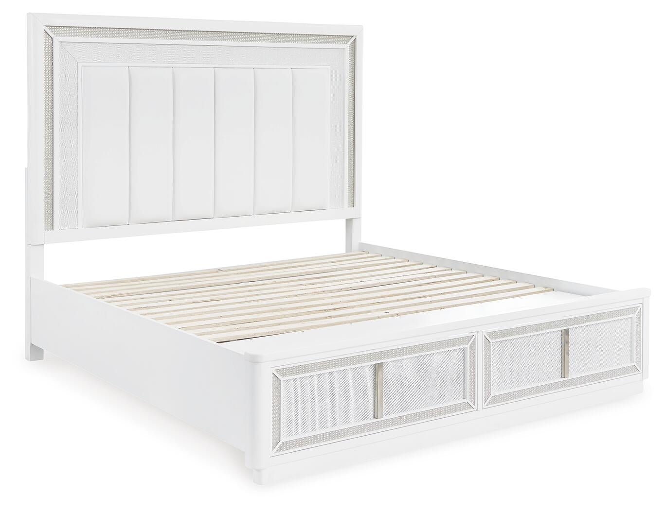 Chalanna  Upholstered Storage Bed, Dresser, Mirror, Chest And Nightstand