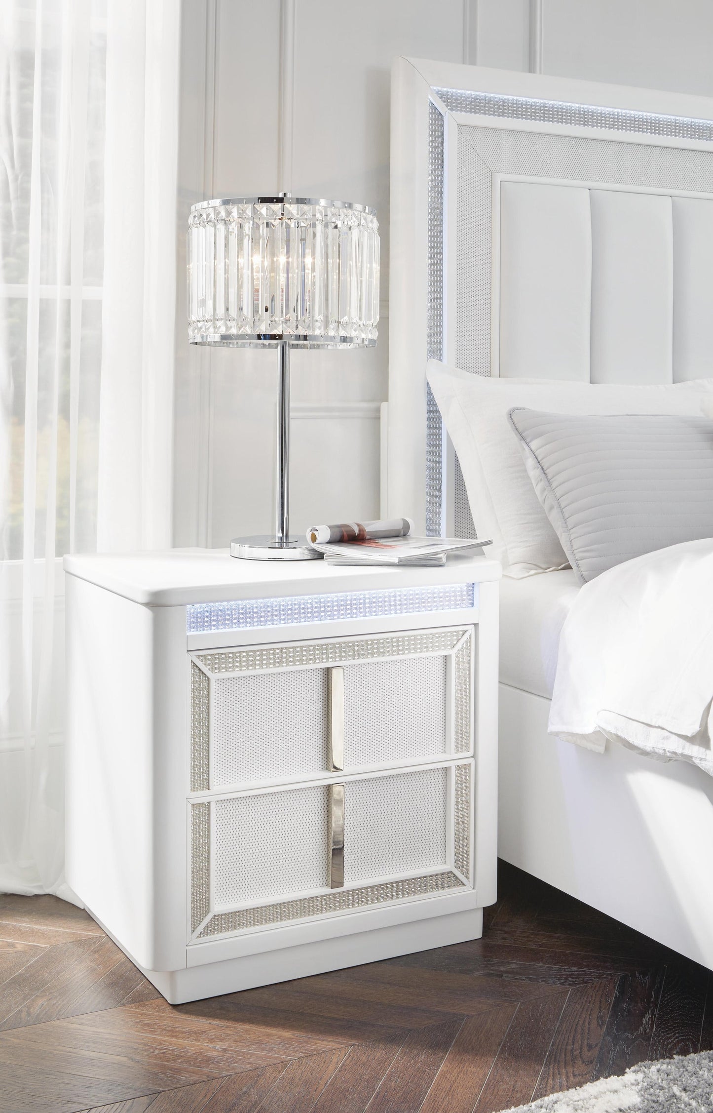 Chalanna  Upholstered Storage Bed, Dresser, Mirror, Chest And Nightstand