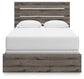 Cama con paneles, cómoda y espejo Graystorm