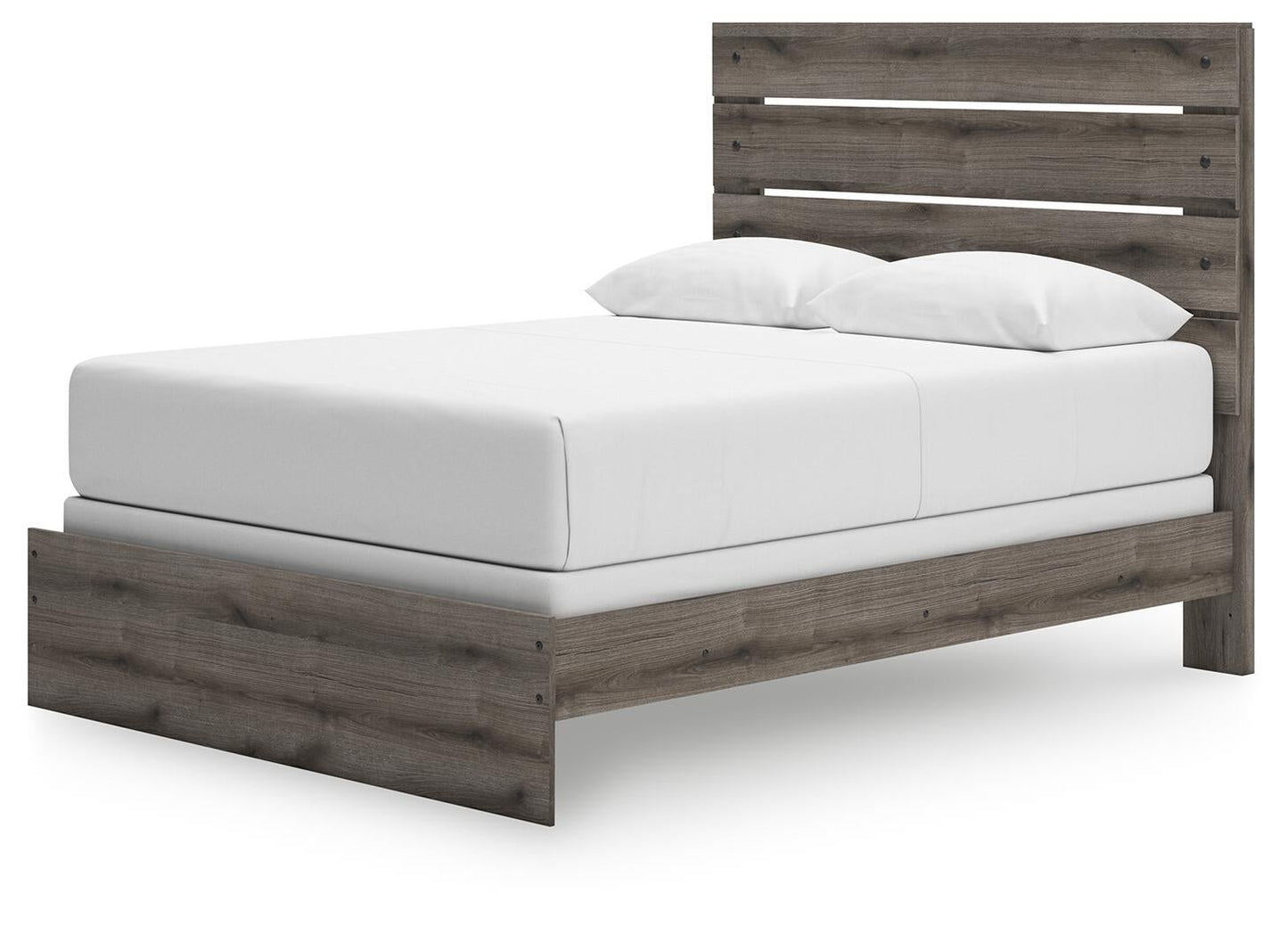 Cama con paneles, cómoda y espejo Graystorm