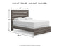 Cama con paneles, cómoda y espejo Graystorm