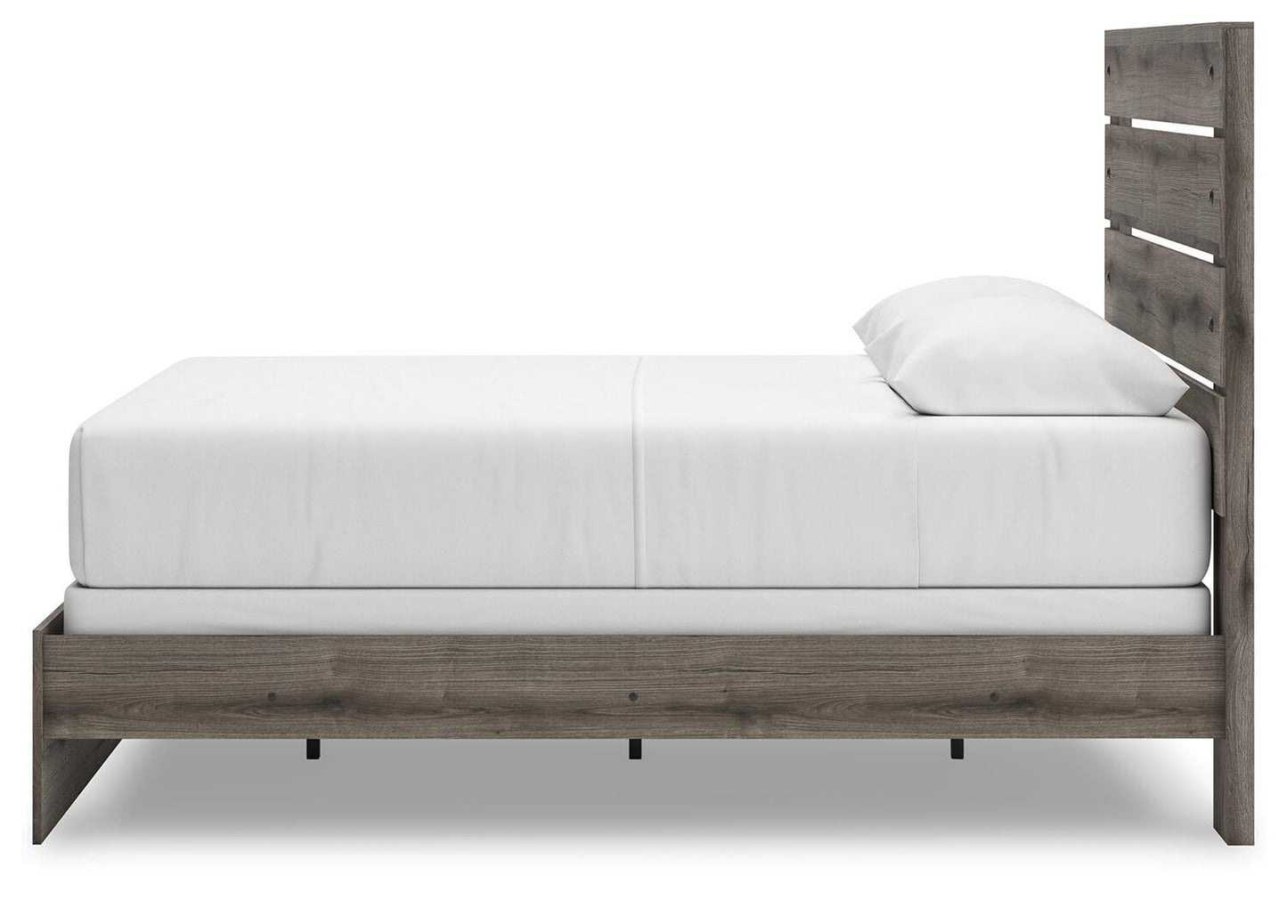 Cama con paneles, cómoda y espejo Graystorm