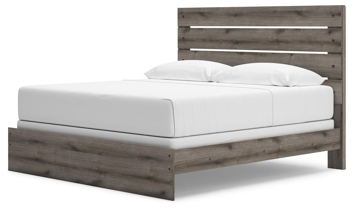 Graystorm  Panel Bed, Dresser And Mirror