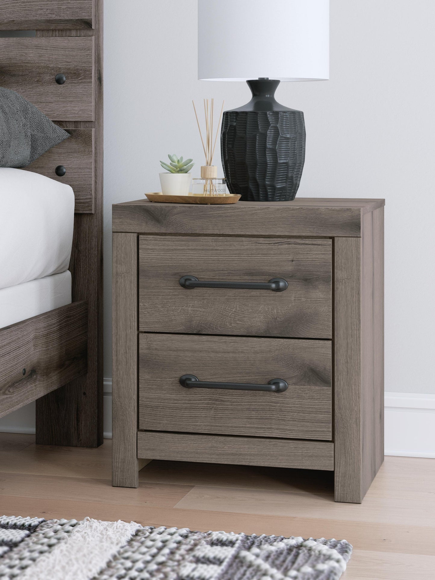 Graystorm  Panel Bed, Dresser And Mirror