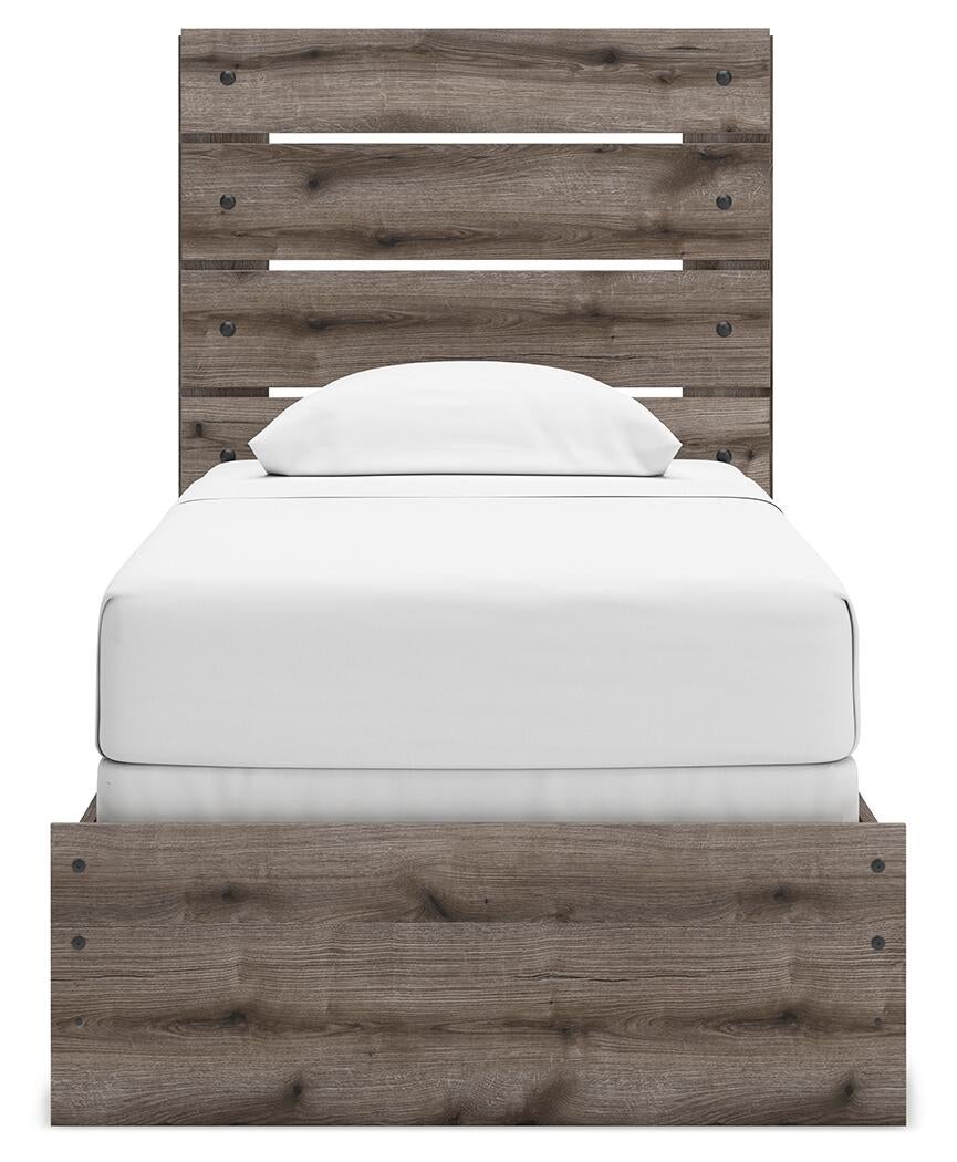 Graystorm  Panel Bed, Dresser And Mirror