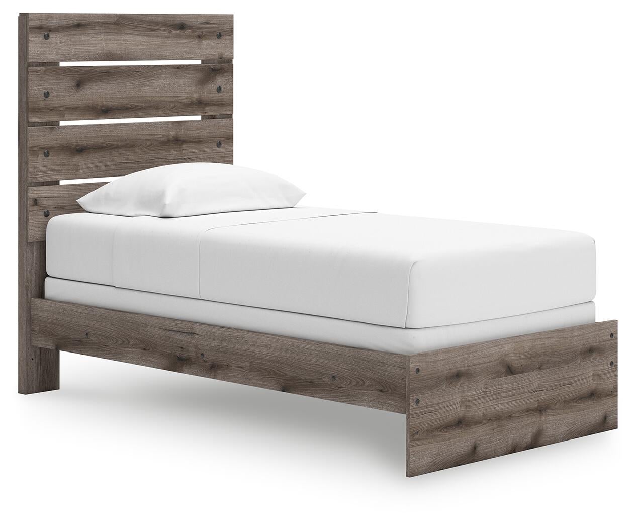 Graystorm  Panel Bed, Dresser And Mirror