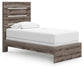 Graystorm  Panel Bed, Dresser And Mirror