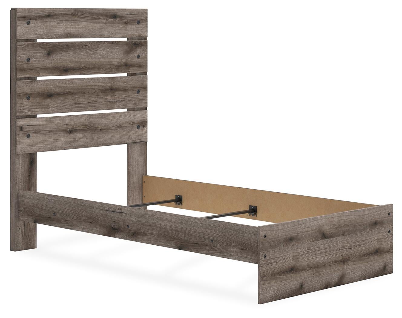 Graystorm  Panel Bed, Dresser And Mirror