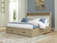 Calmoro  Bookcase Bed With Mirrored Dresser