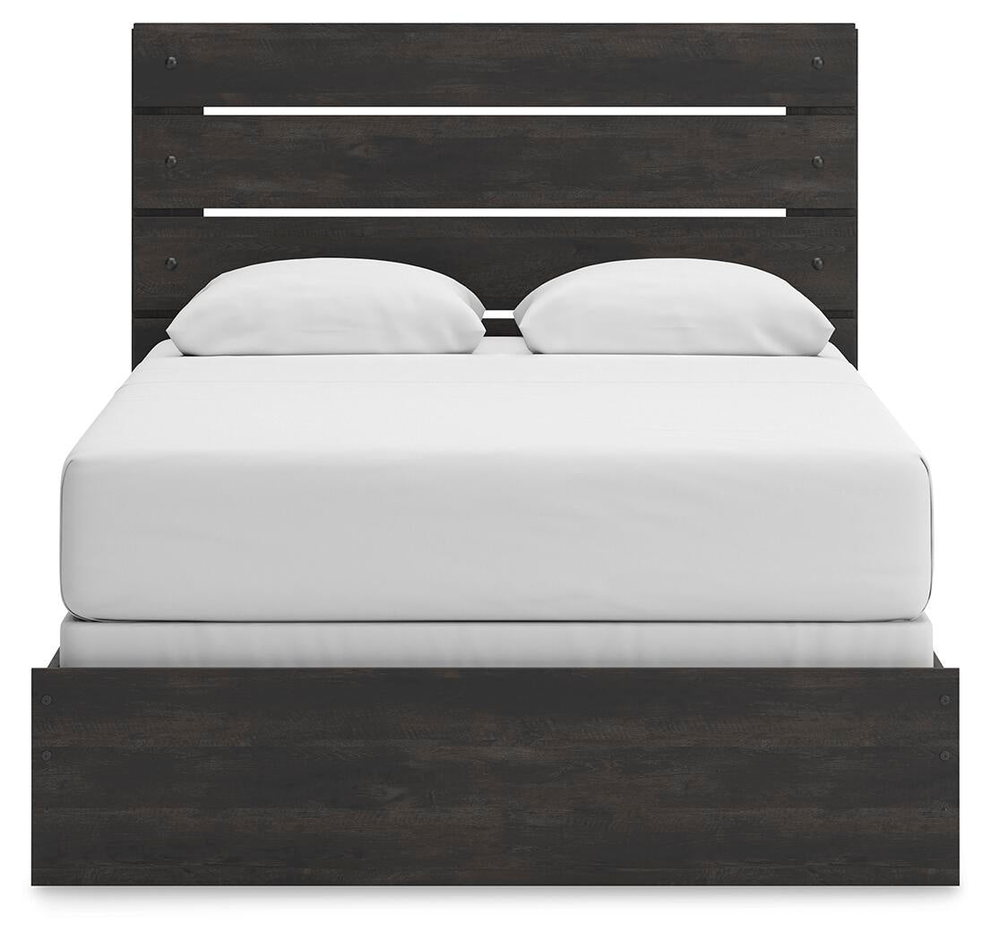 Hollivern  Panel Bed, Dresser And Mirror