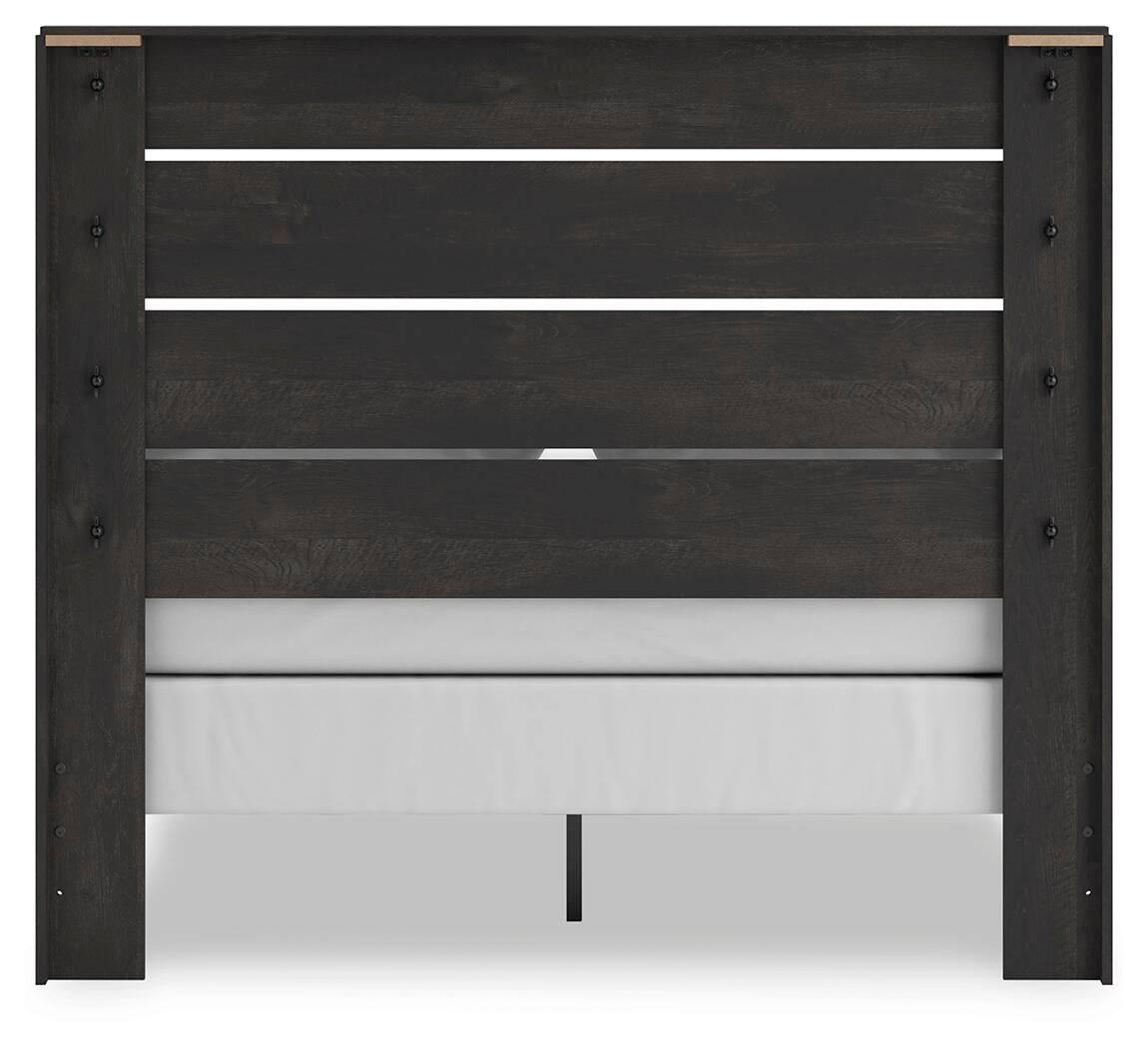 Hollivern  Panel Bed, Dresser And Mirror