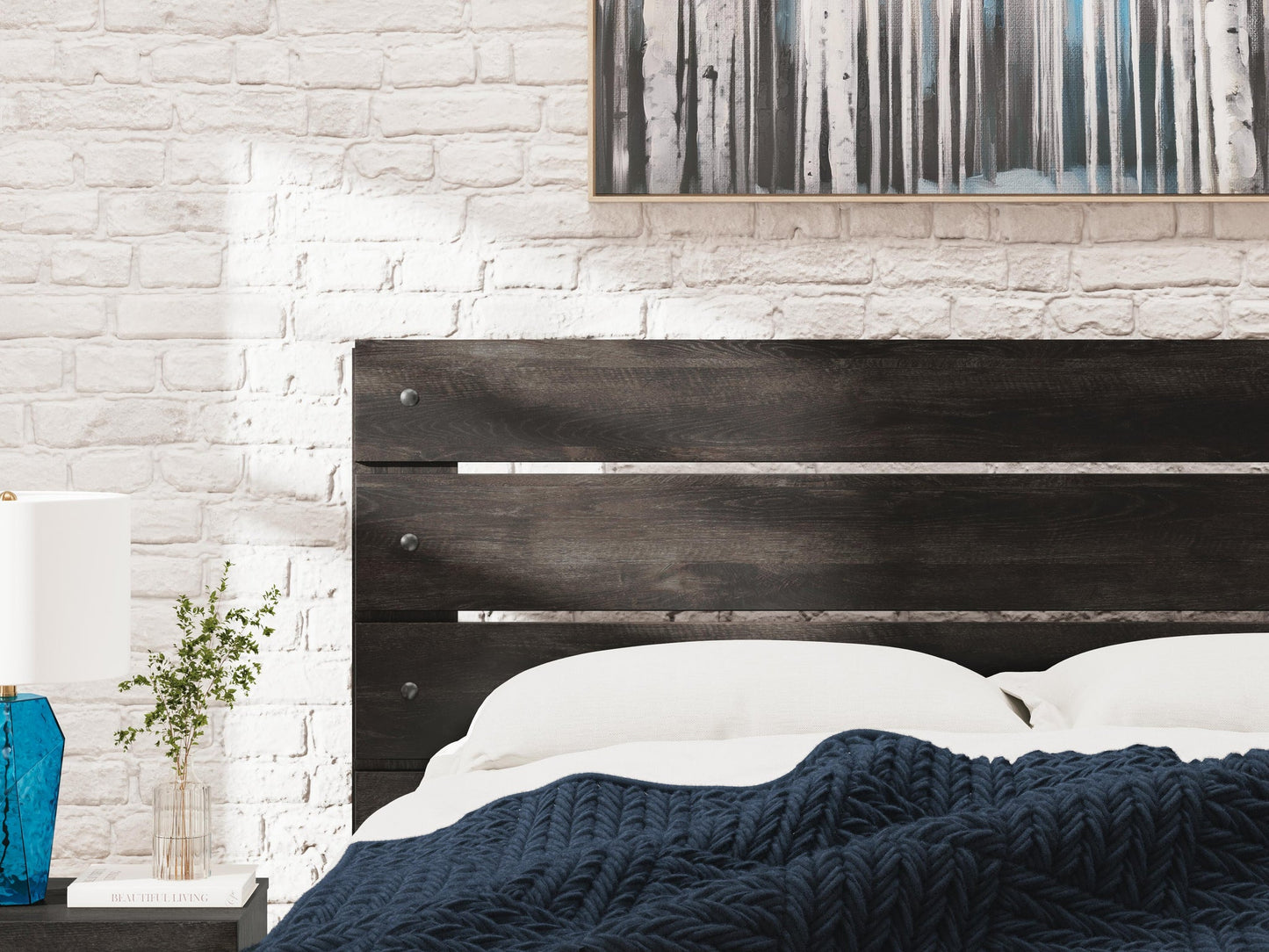 Hollivern  Panel Bed, Dresser And Mirror