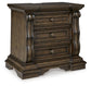 Maylee  Canopy Bed, Dresser, Mirror And Nightstand