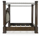 Maylee  Canopy Bed, Dresser, Mirror, Chest And Nightstand