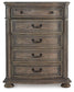 Ardenfield California  Upholstered Sleigh Bed, Dresser, Mirror, Chest And Nightstand