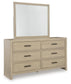 Calmoro California  Bookcase Bed With Mirrored Dresser