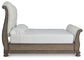 Ardenfield California  Upholstered Sleigh Bed, Dresser And Mirror