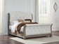 Ardenfield  Upholstered Sleigh Bed, Dresser, Mirror, Chest And Nightstand