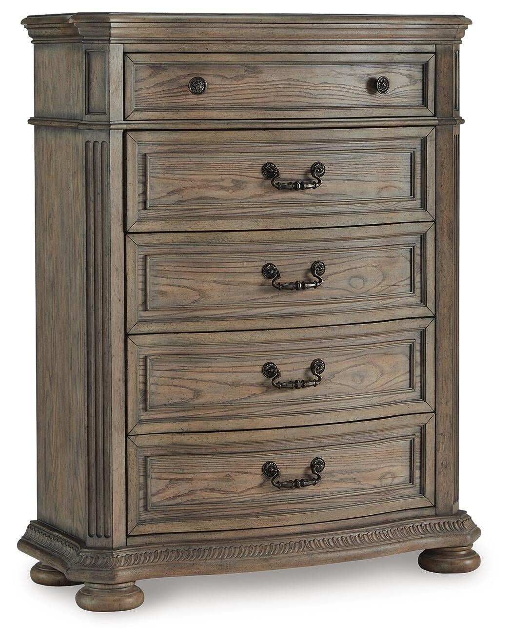 Ardenfield  Upholstered Sleigh Bed, Dresser, Mirror, Chest And Nightstand