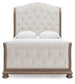 Ardenfield  Upholstered Sleigh Bed, Dresser, Mirror And Nightstand