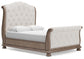Ardenfield  Upholstered Sleigh Bed, Dresser, Mirror And Nightstand