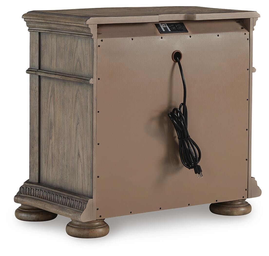 Ardenfield  Upholstered Sleigh Bed, Dresser, Mirror And Nightstand