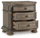 Ardenfield  Upholstered Sleigh Bed, Dresser, Mirror And Nightstand