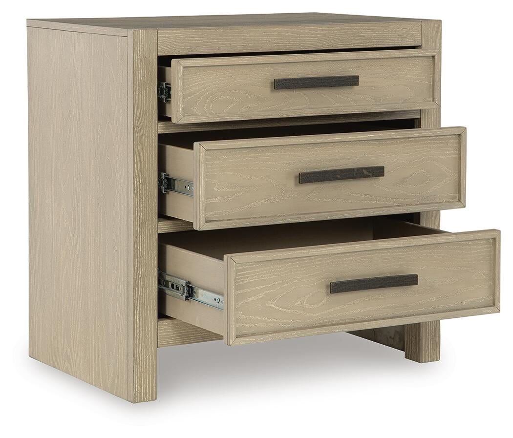 Calmoro  Bookcase Bed With Mirrored Dresser And Nightstand