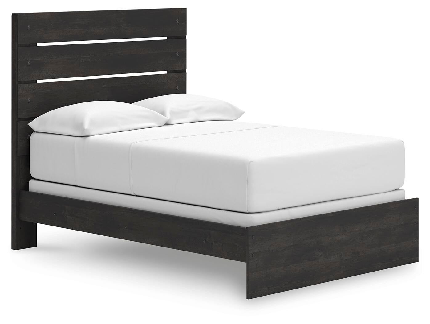 Hollivern  Panel Bed, Dresser, Mirror And Nightstand