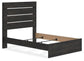 Hollivern  Panel Bed, Dresser, Mirror And Nightstand