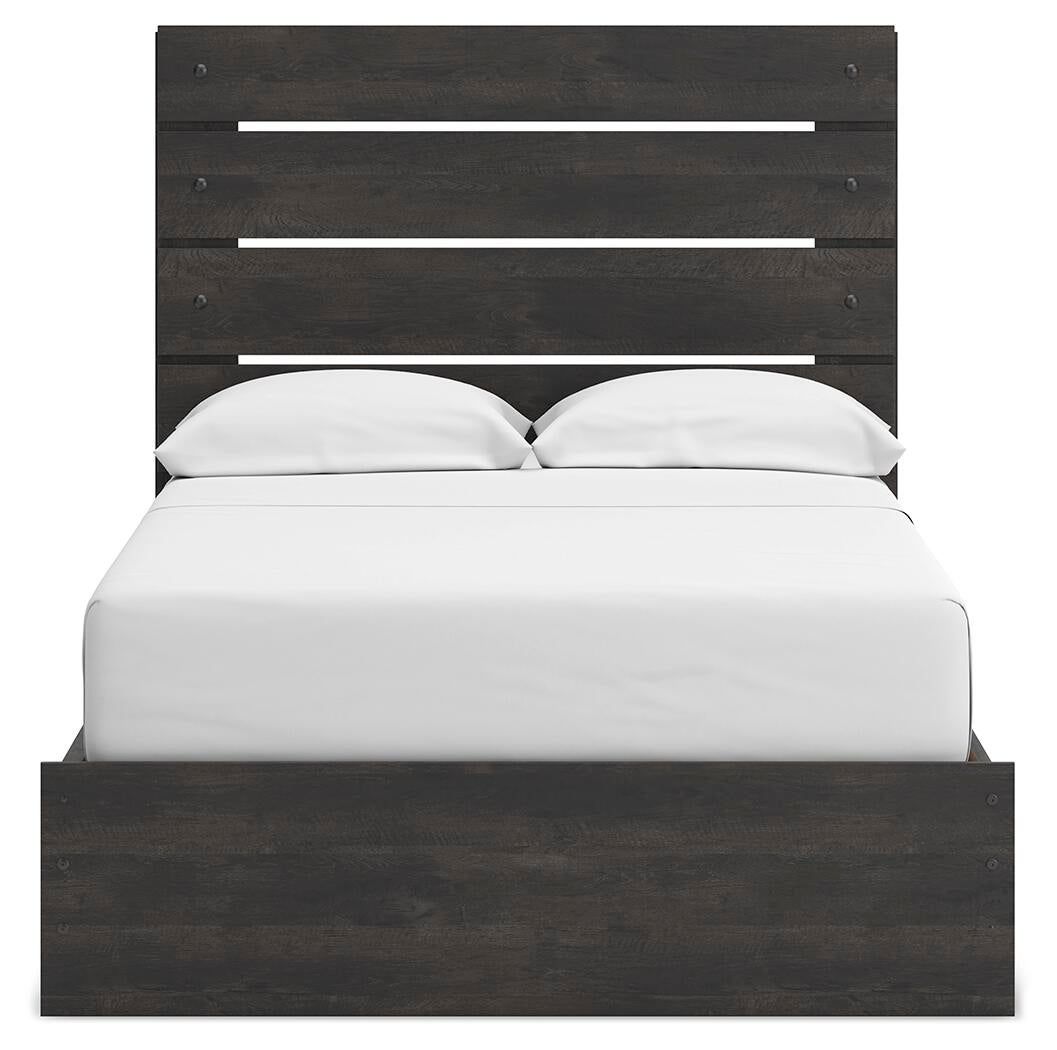 Hollivern  Panel Bed With Storage, Dresser, Mirror, Chest And Nightstand