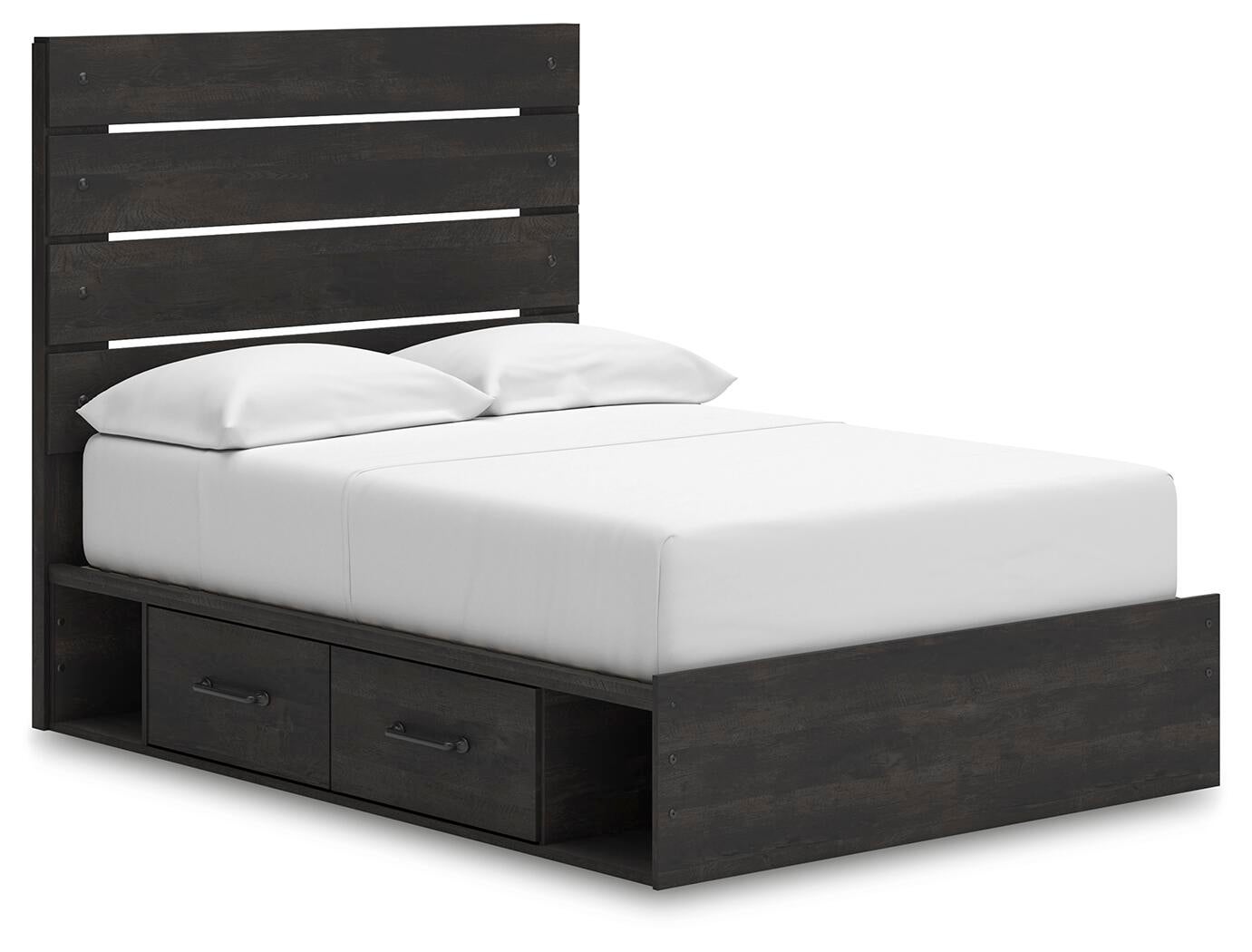 Hollivern  Panel Bed With Storage, Dresser, Mirror, Chest And Nightstand