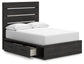 Hollivern  Panel Bed With Storage, Dresser, Mirror, Chest And Nightstand