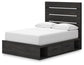Hollivern  Panel Bed With Storage, Dresser, Mirror, Chest And Nightstand