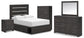 Hollivern  Panel Bed With Storage, Dresser, Mirror, Chest And Nightstand