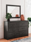 Hollivern  Panel Bed With Storage, Dresser, Mirror, Chest And Nightstand