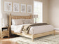 Cama con panel y cómoda con espejo Aleaport