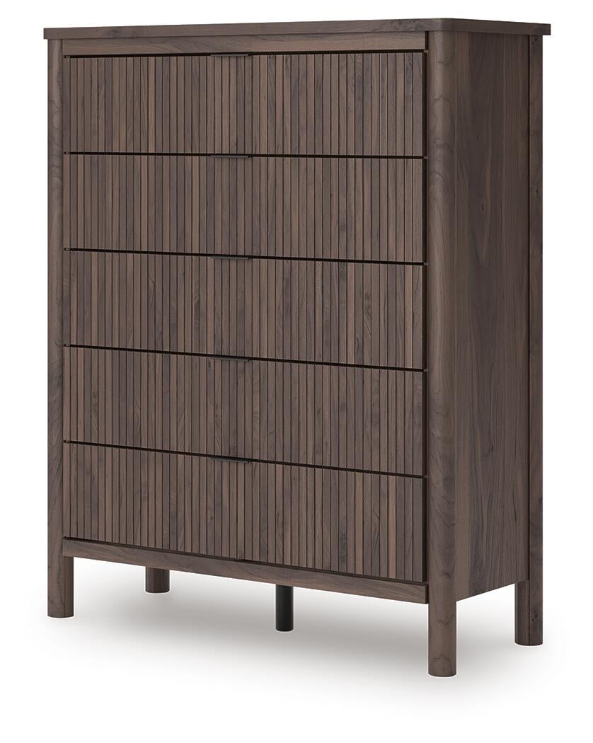 Pamytta  Panel Platform Bed, Dresser, Mirror, Chest And Nightstand
