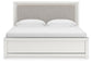 Zuraleus  Upholstered Panel Platform Bed, Dresser And Mirror