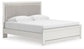 Zuraleus  Upholstered Panel Platform Bed, Dresser And Mirror