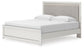 Zuraleus  Upholstered Panel Platform Bed, Dresser And Mirror