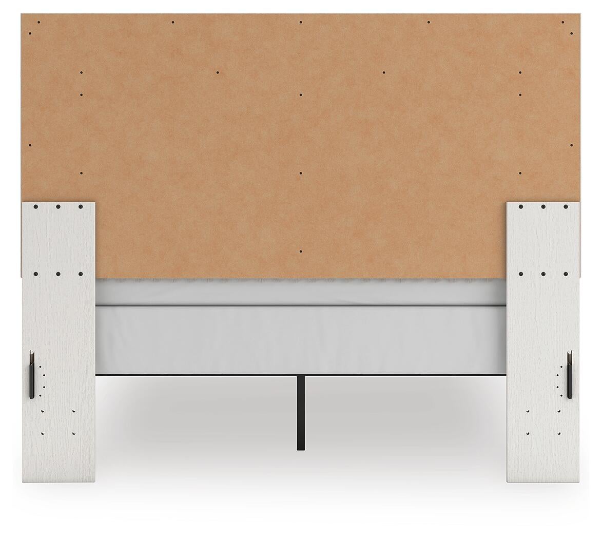Zuraleus  Upholstered Panel Bed, Dresser, Mirror And Nightstand