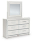 Zuraleus  Upholstered Panel Platform Storage Bed, Dresser, Mirror And Nightstand